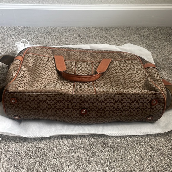 Authentic Coach Briefcase in signature cavas. Tan color; gently-used. - Picture 5 of 5